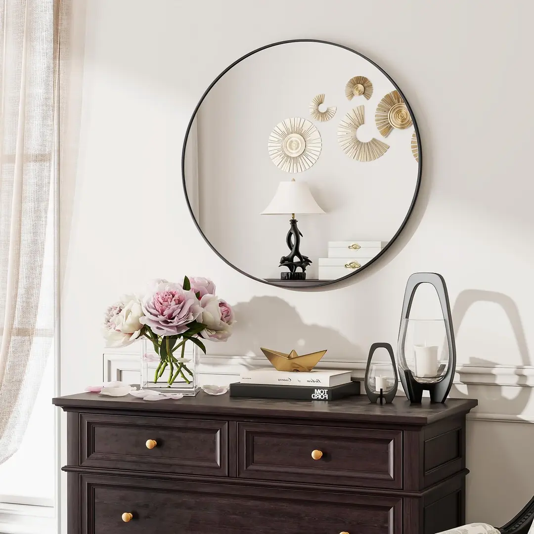 Oglinda rotundă Koonmi de 80 cm